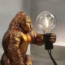 Gold Resin Gorilla Desk lamp