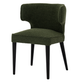 Fabric Curved dining chair Green