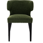 Fabric Curved dining chair Green