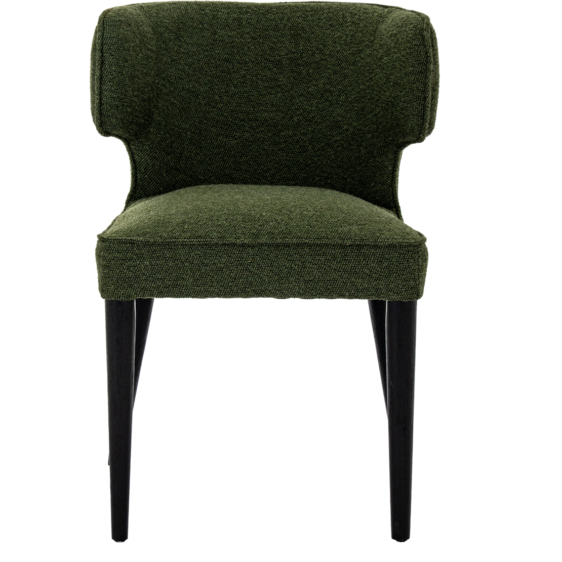 Fabric Curved dining chair Green