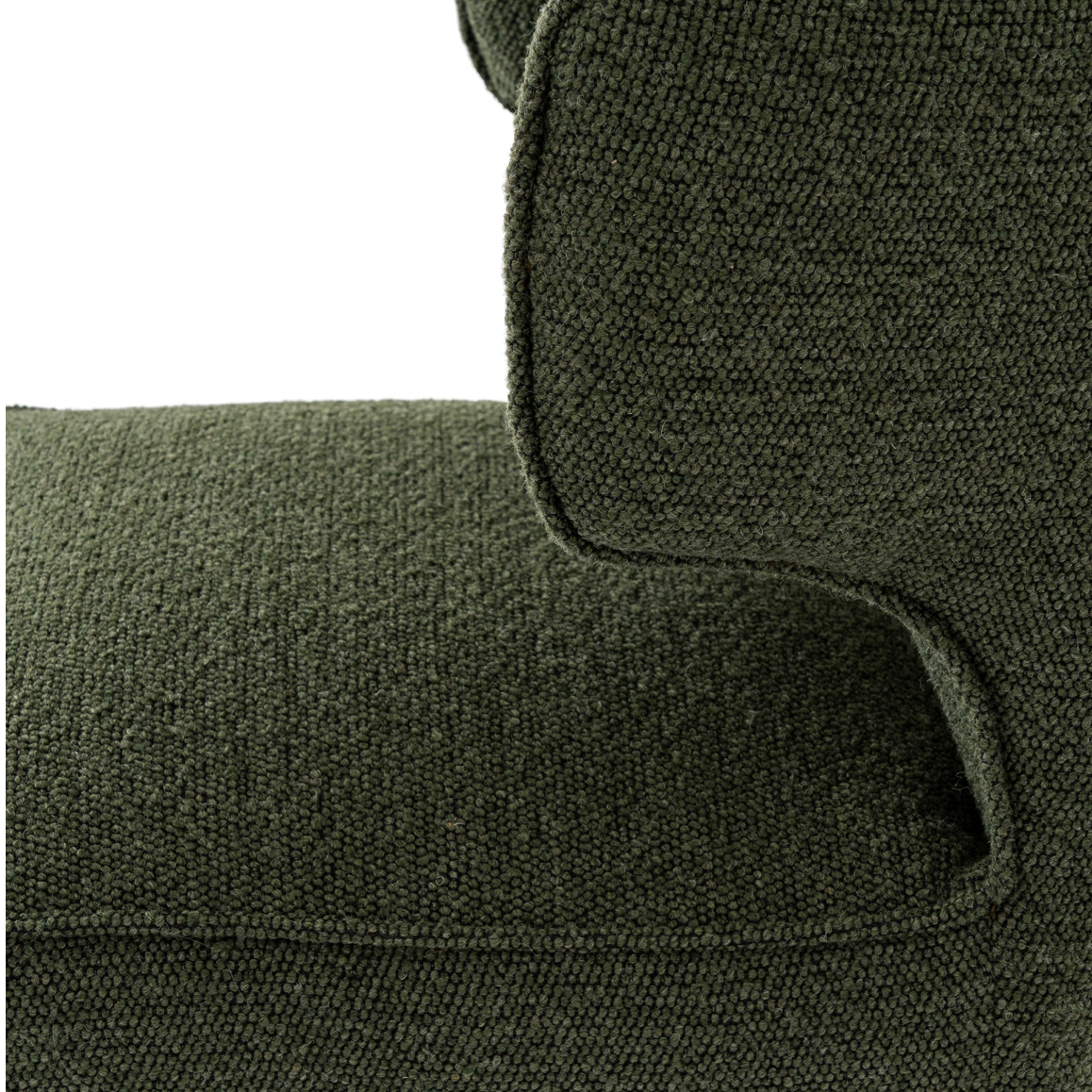 Fabric Curved dining chair Green