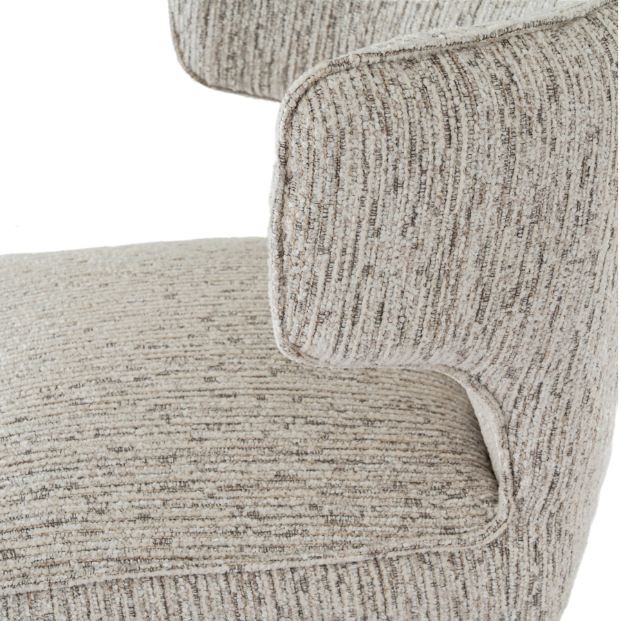 Fabric Curved dining chair Natural