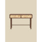 Rustic mango 2 drawer console table