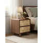 Rustic 2 drawer mango bedside cabinet