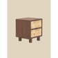 Rustic 2 drawer mango bedside cabinet