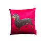 Sausage Dog Velvet Cushion