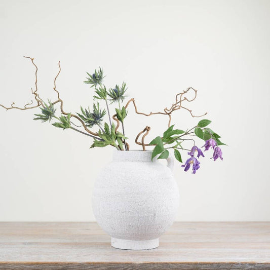 White Textured Vase 24.5cm