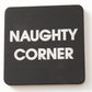 NAUGHTY CORNER - Black Bamboo Coasters
