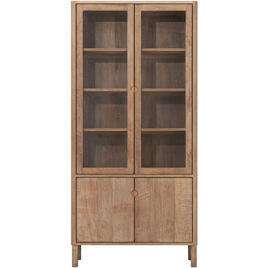 Teakwood 2 door Cabinet glass doors