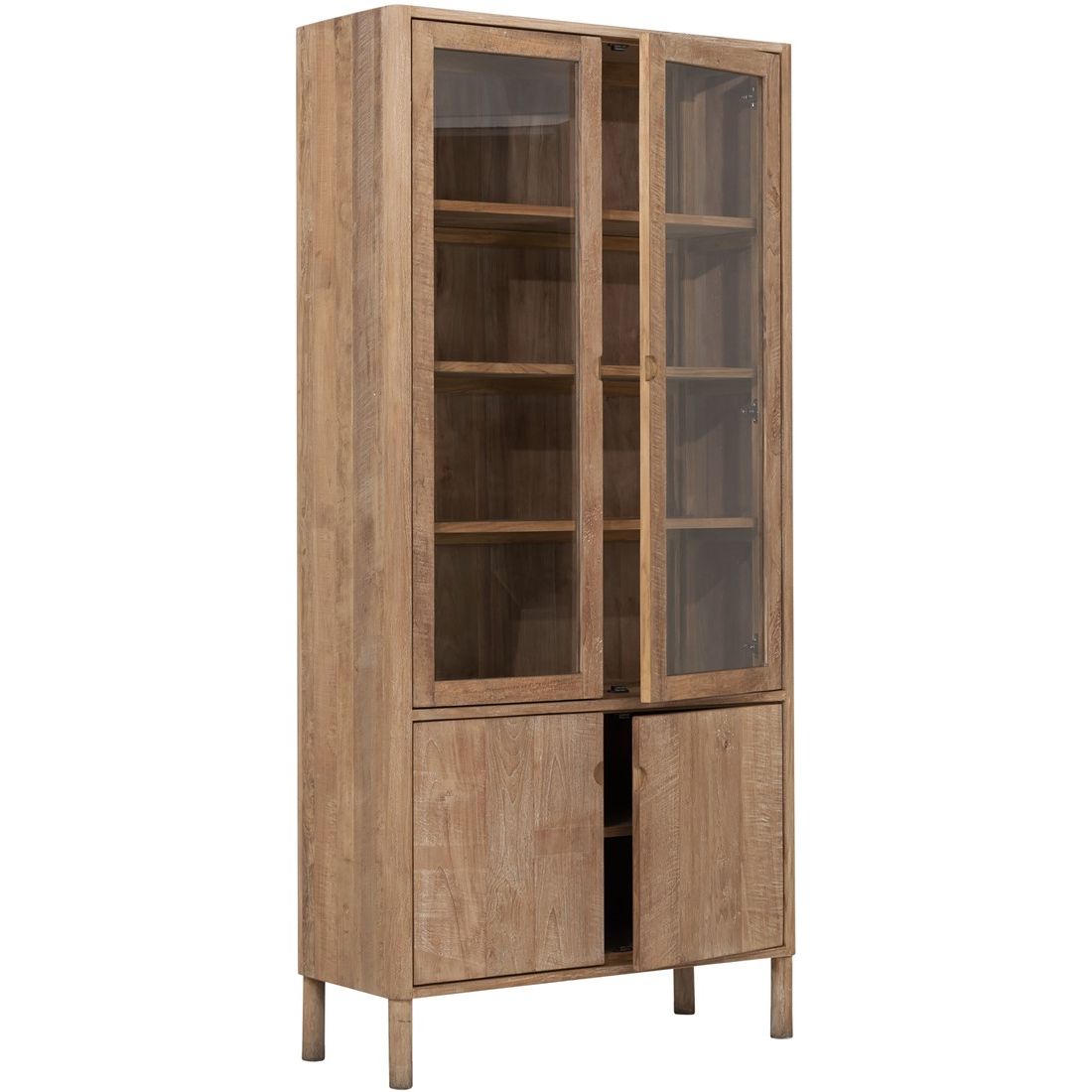 Teakwood 2 door Cabinet glass doors