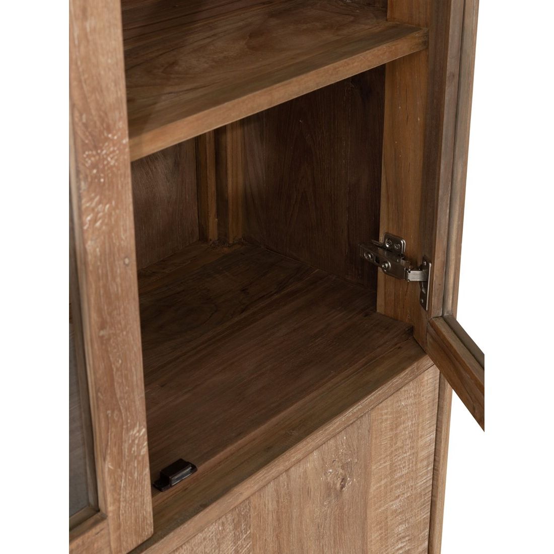 Teakwood 2 door Cabinet glass doors