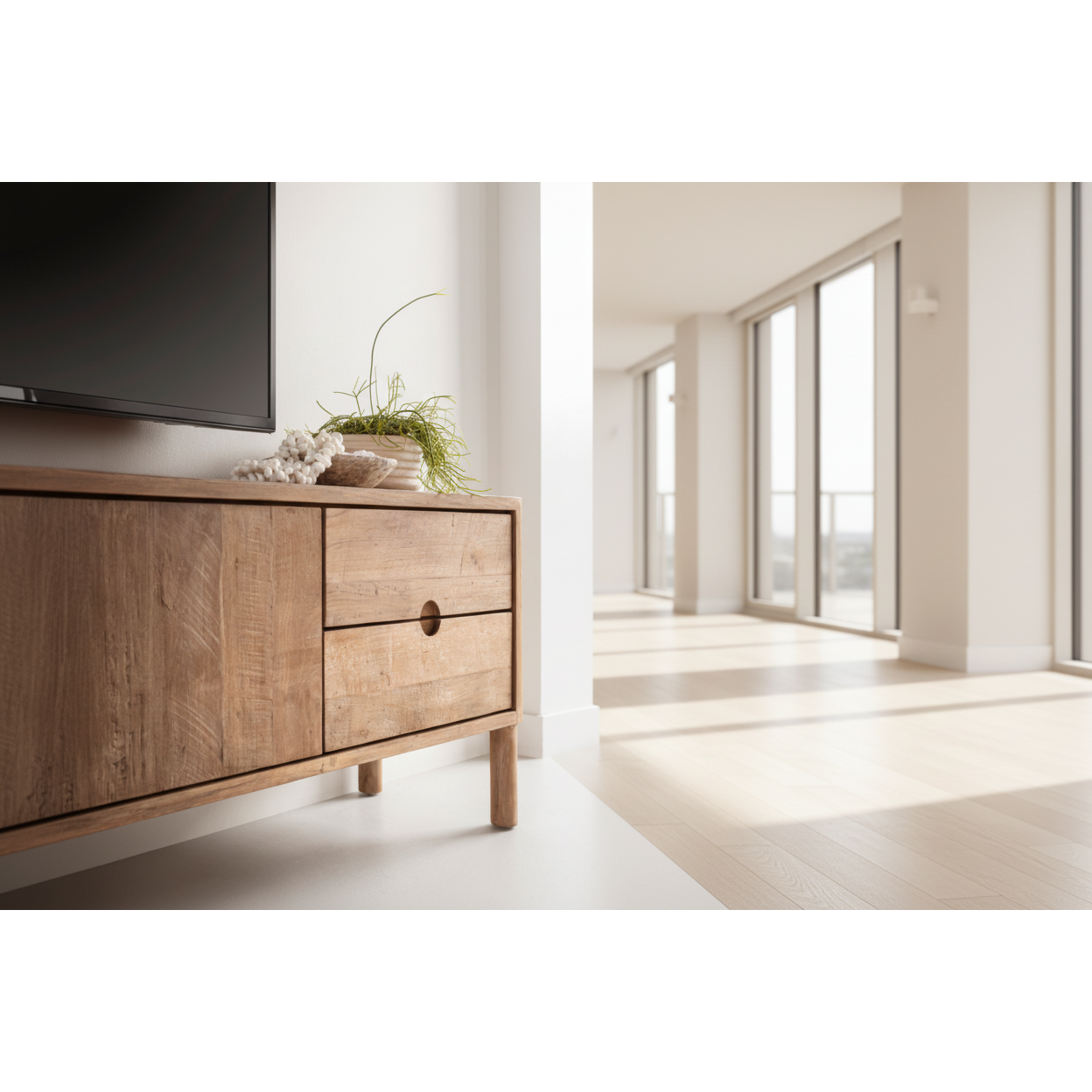 Teakwood sideboard 2 door 2 drawer