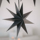Paper stars set of 3 black