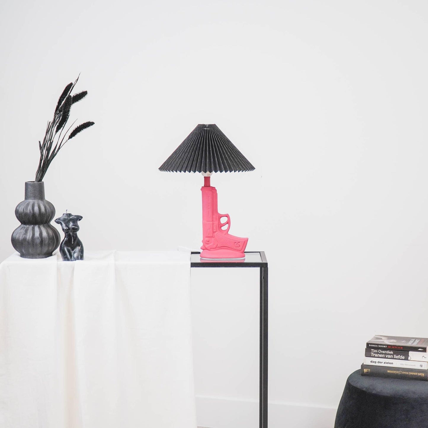 Gun Table Lamp - Ceramics - Neon Pink