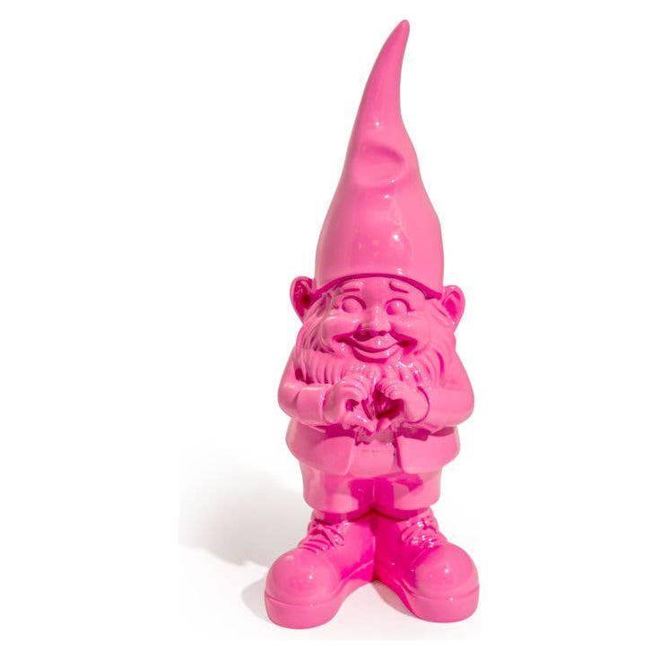 Medium Bright Pink "Heart Hands" Gnome Figure