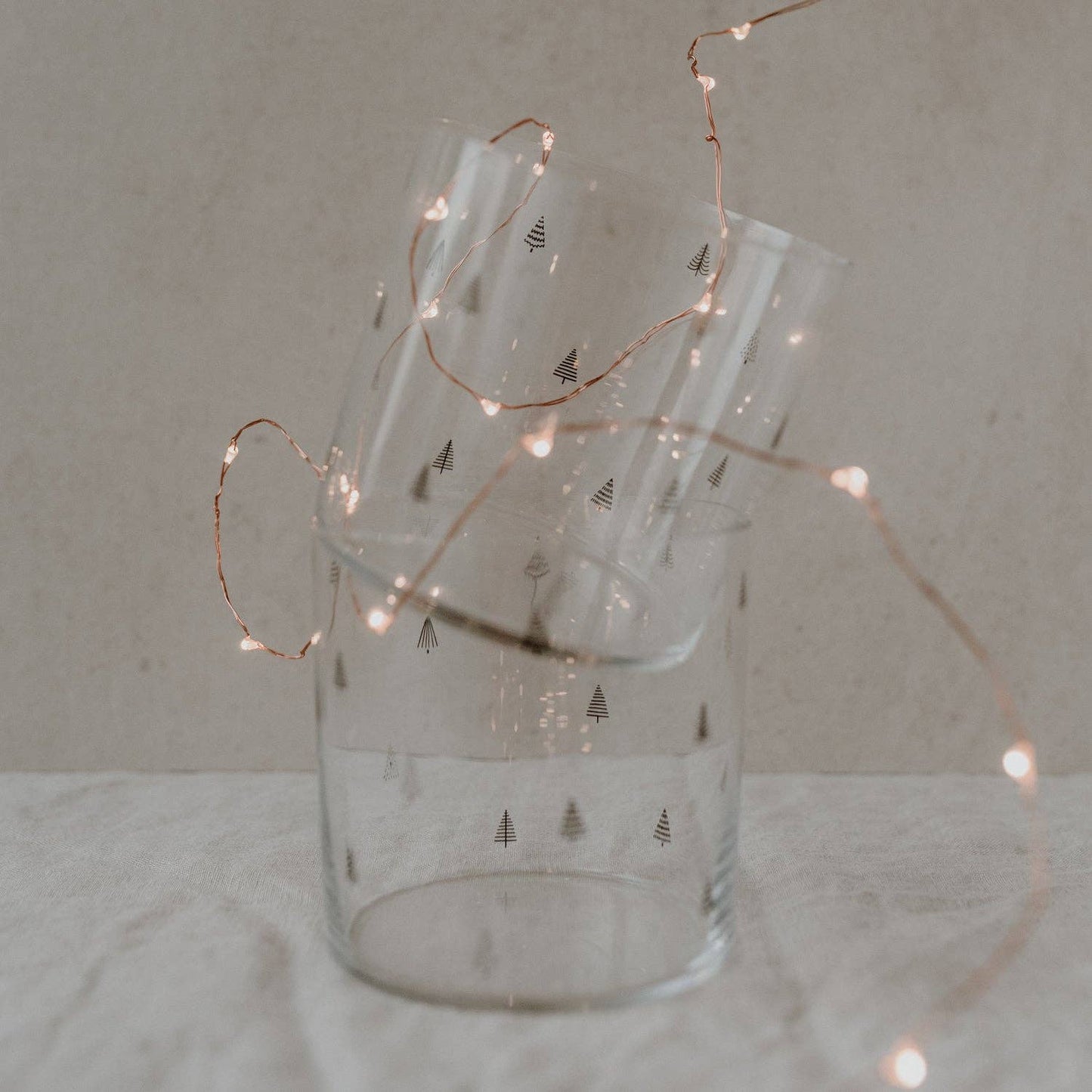 Black fir drinking glass