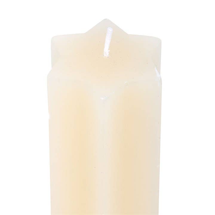 Cream Star Shaped Pillar Candle