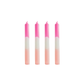 Pink & white dipped candles set of -S4