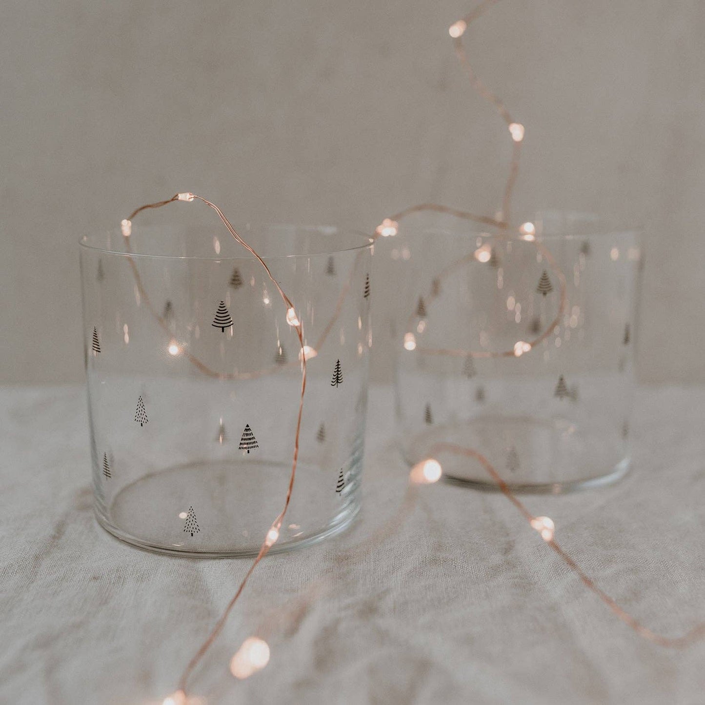 Black fir drinking glass