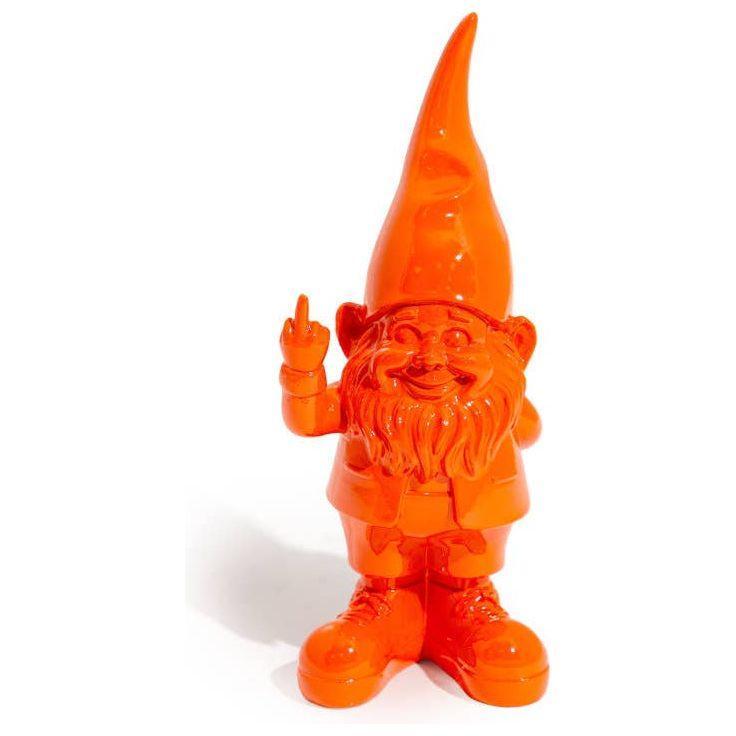 Small Bright Orange "Naughty Gnome" Figure