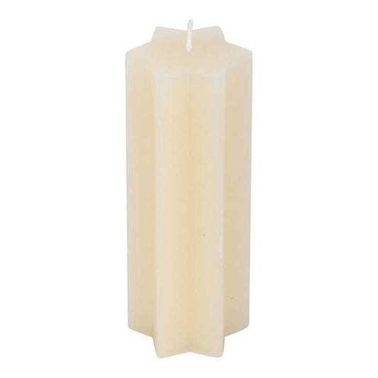 Cream Star Shaped Pillar Candle