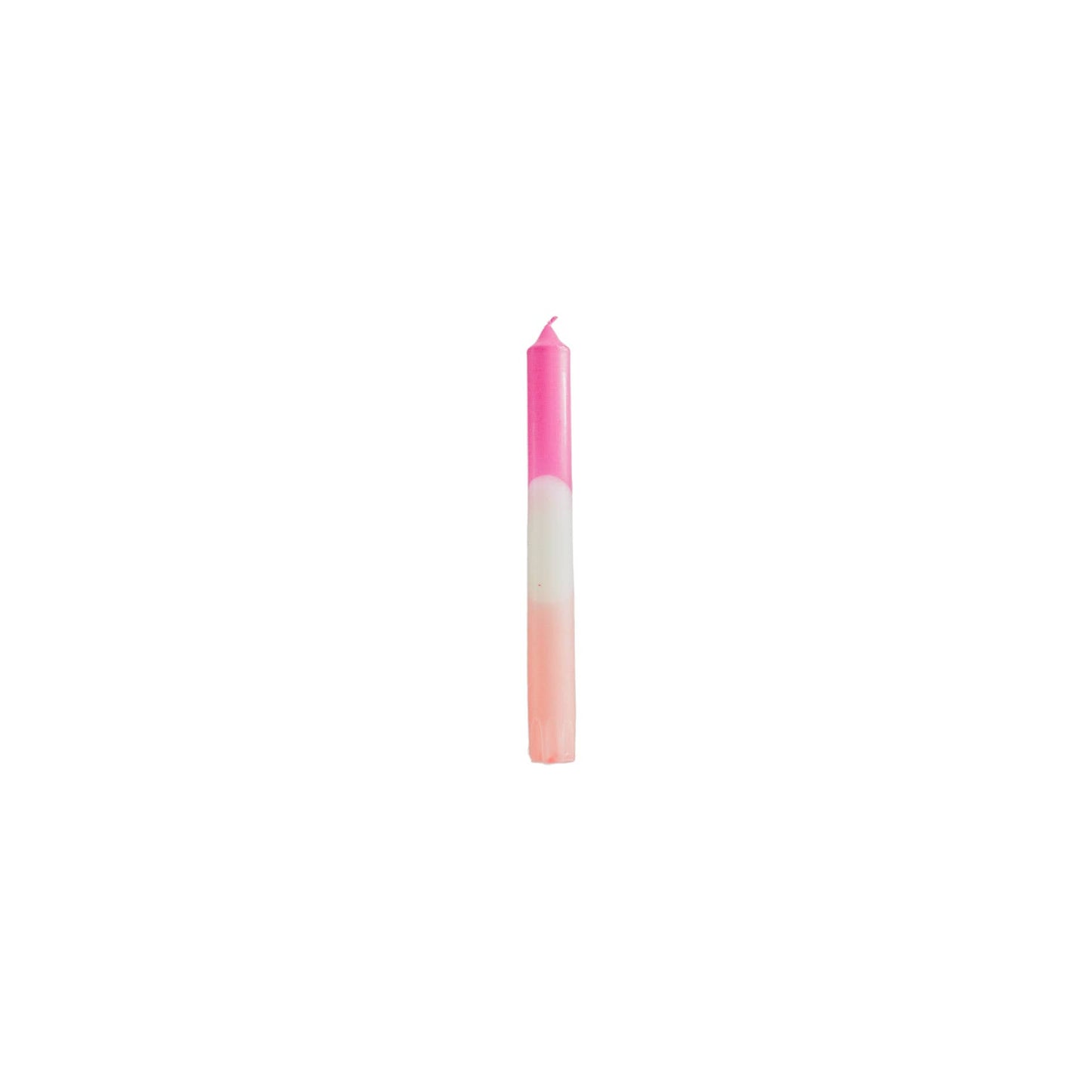 Pink & white dipped candles set of -S4