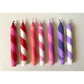Hand Dipped Red & White Candy Cane Stripe Christmas Candles