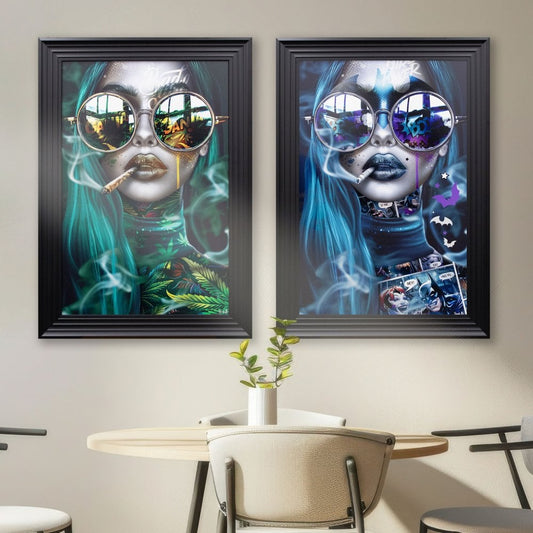 Ganja Girl Framed Picture